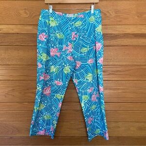 Vintage Y2K Bamboo Traders fish ocean print cropped capri pants